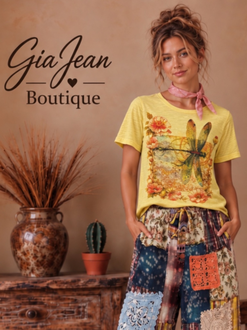 ❤️ JADED GYPSY “ MOON 2 “ JADED GYPSY MOON DANCE TATTERED TEE TOP YELLOW